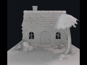 cartoon house 3D Модель