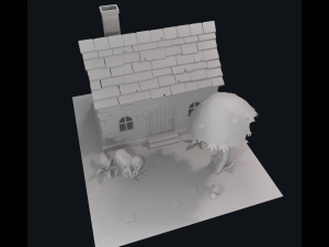 cartoon house 3D Модель