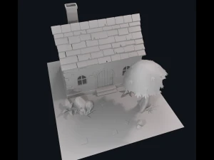 cartoon house 3D Model