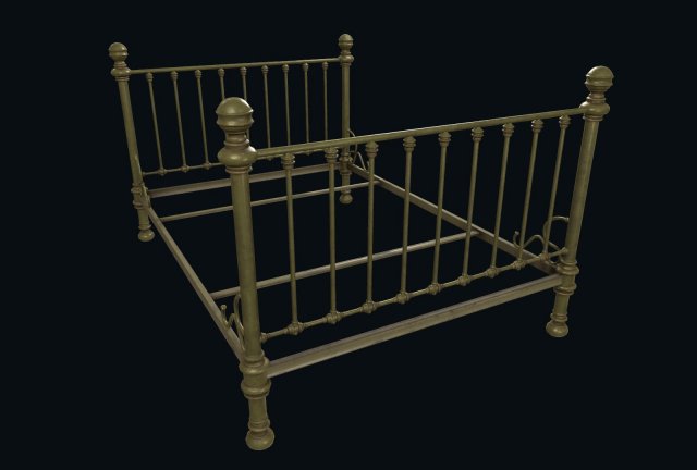 old bed Modelo 3D .c4d .max .obj .3ds .fbx .stl .blend 