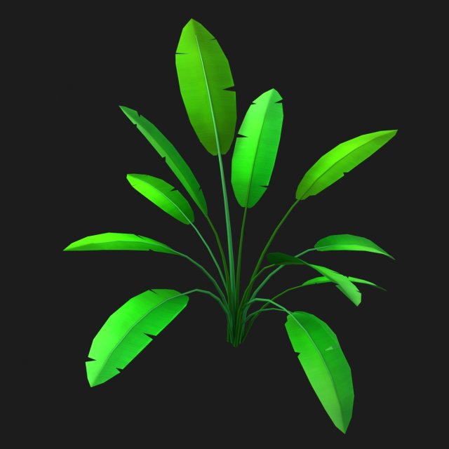 cartoon bush 3D Model .c4d .max .obj .3ds .fbx .stl .blend 