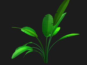 cartoon bush 3D Model