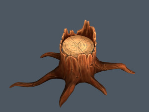 stylized stump 3D Model