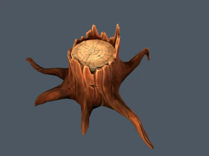 stylized stump 3D Model