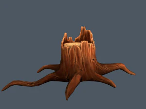 stylized stump 3D Model