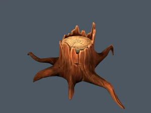 stylized stump 3D Model