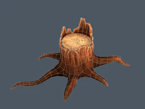 stylized stump 3D Model
