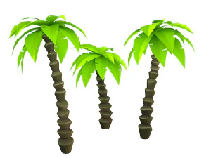 양식화된 손바닥 3D 모델