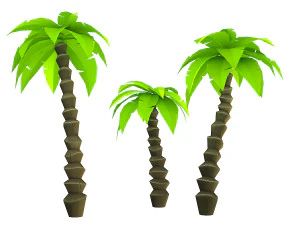 양식화된 손바닥 3D 모델