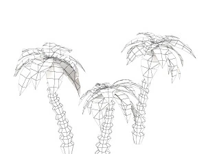 양식화된 손바닥 3D 모델