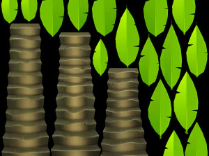 양식화된 손바닥 3D 모델