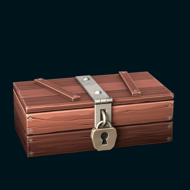 stylized box 3D मॉडल .c4d .max .obj .3ds .fbx .stl .blend 