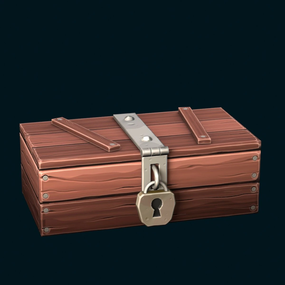 stylized box 3D Model .c4d .max .obj .3ds .fbx .stl .blend 