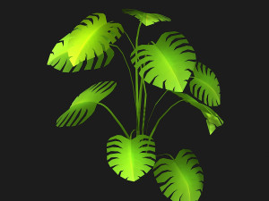 stylized bush Model 3D