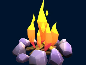 stylized bonfire 3D Model