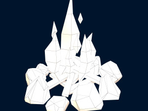 stylized bonfire 3D-Modell