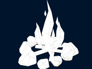 stylized bonfire 3D-Modell