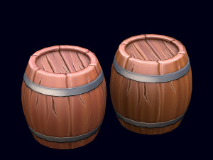 stylized barrel 3D Model