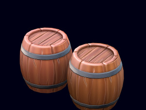 stylized barrel 3D Model