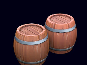 stylized barrel 3D Model