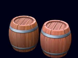stylized barrel 3D Model