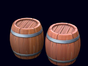 stylized barrel 3D Model