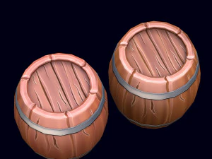 stylized barrel 3D Model
