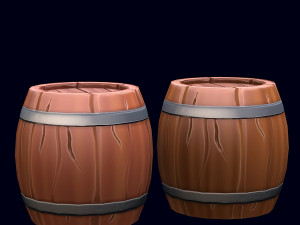 stylized barrel 3D Model