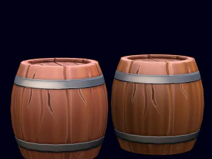 stylized barrel 3D Model