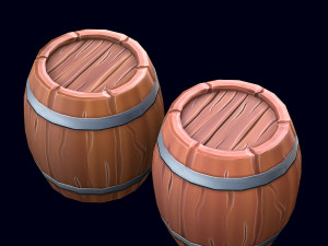 stylized barrel 3D Model