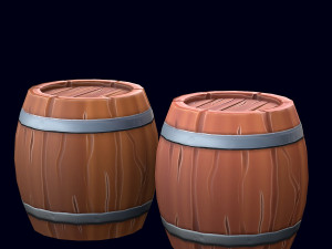 stylized barrel 3D Model
