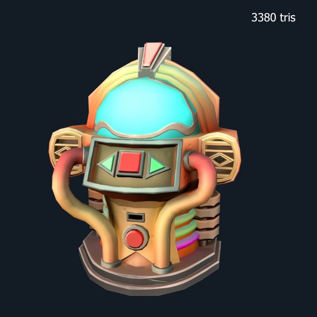 stylized jukebox 3D Model .c4d .max .obj .3ds .fbx .stl .blend 