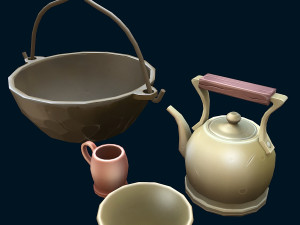 stylized dishes 3Dモデル