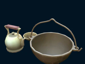 стилизованные блюда 3D Модель