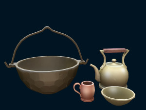 stylized dishes 3Dモデル