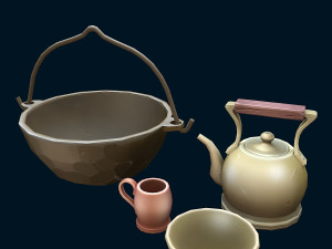 stylized dishes 3Dモデル