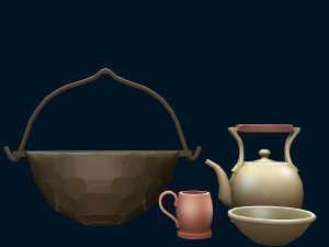 stylized dishes 3Dモデル