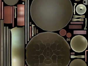 стилизованные блюда 3D Модель