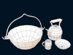 stylized dishes 3Dモデル