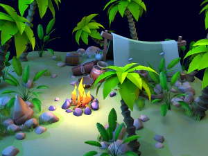 stylized set 3D Model