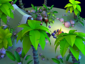 stylized set 3D 모델