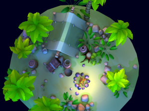 stylized set 3D 모델