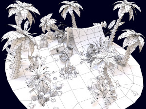 stylized set 3D 모델