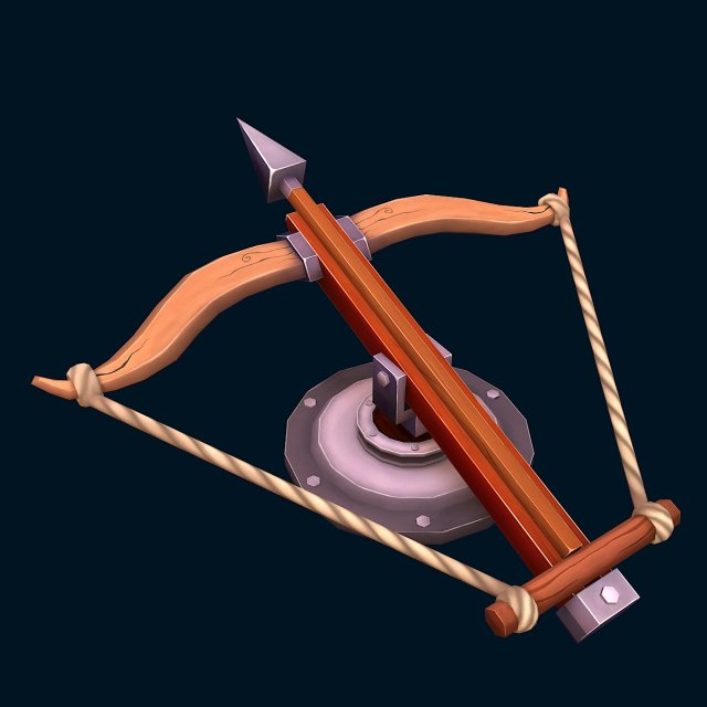 stylized ballista 3D Модель .c4d .max .obj .3ds .fbx .stl .blend 