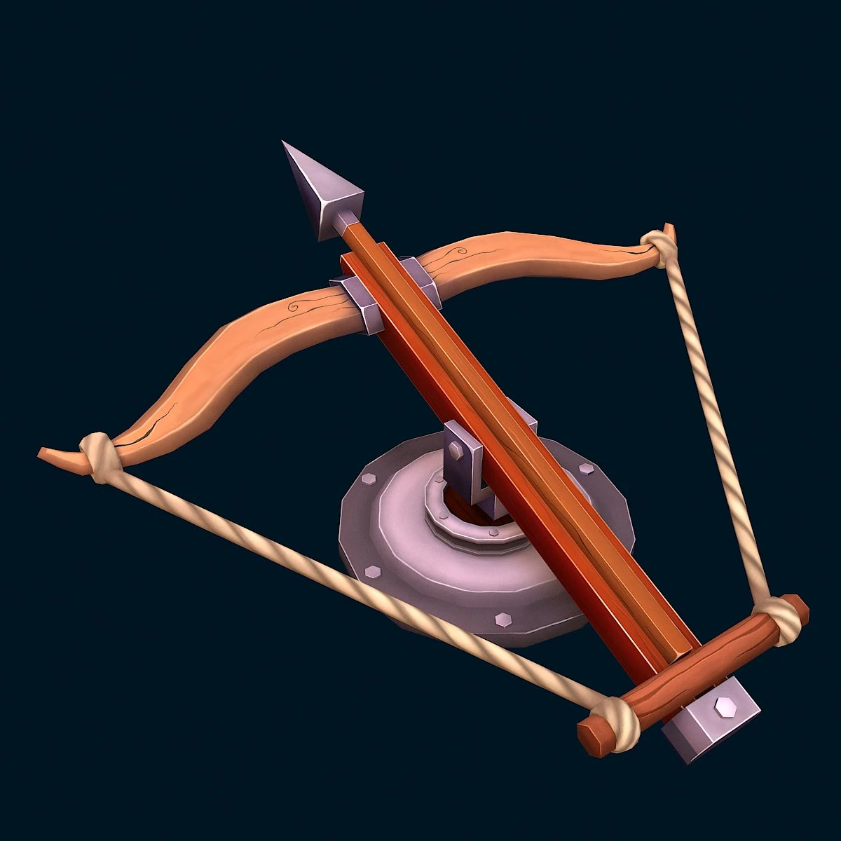 stylized ballista 3D Model .c4d .max .obj .3ds .fbx .stl .blend