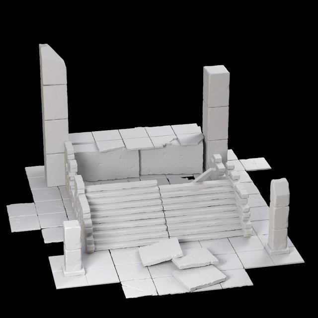 old ruin 3D Модель .c4d .max .obj .3ds .fbx .stl .blend 