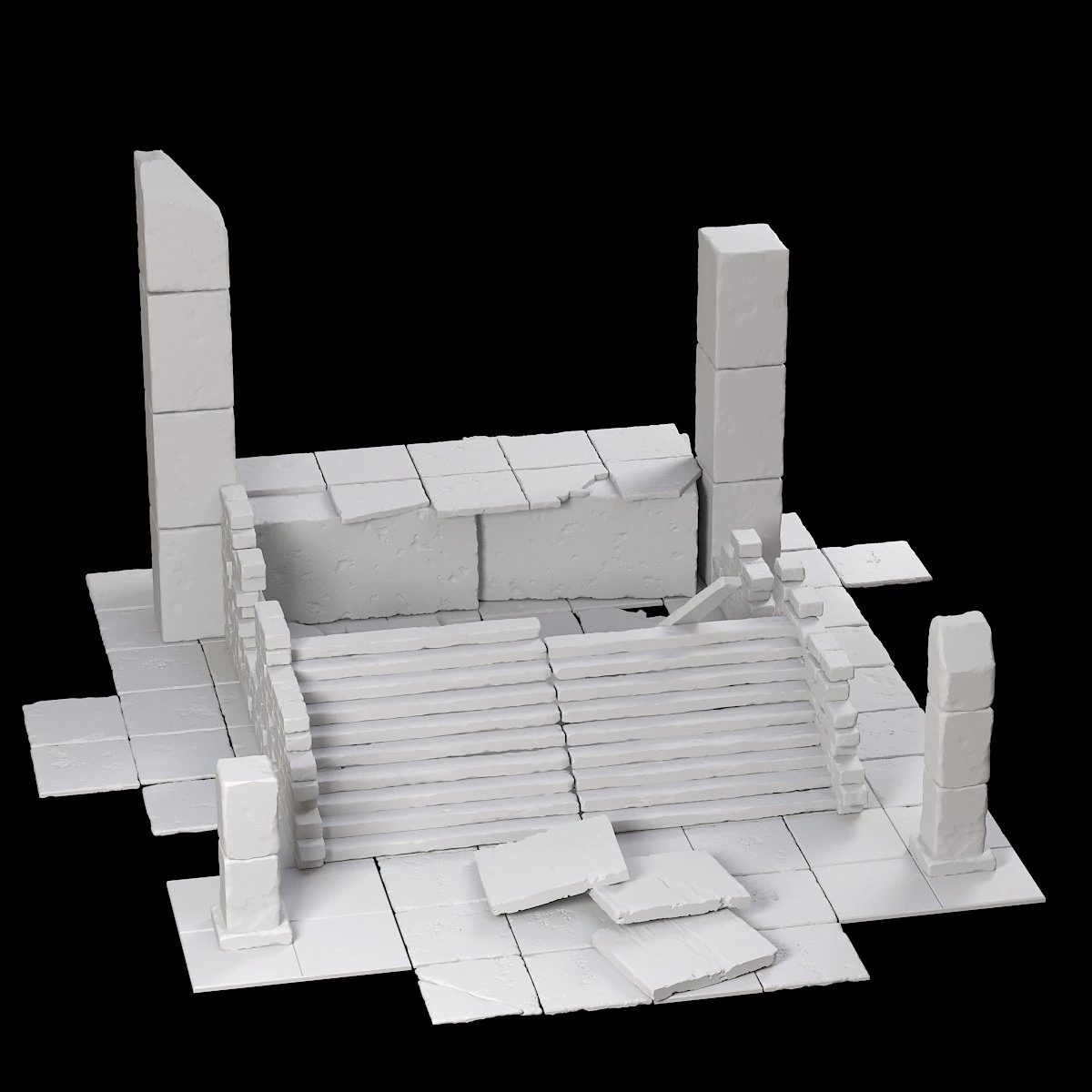 old ruin 3D Model .c4d .max .obj .3ds .fbx .stl .blend 