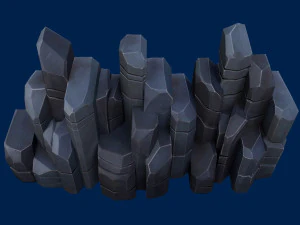stylized stone dark 3D Model