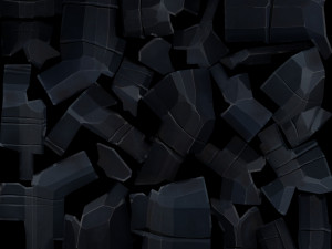 stylized stone dark 3D Model