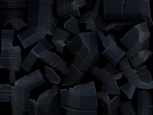 stylized stone dark 3D Model